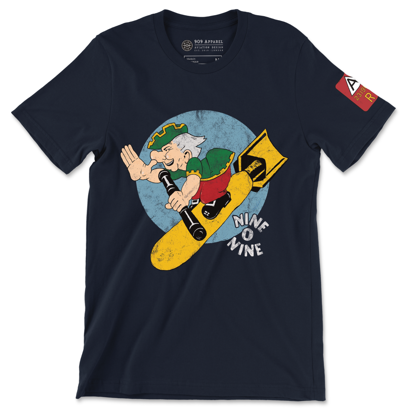 vintage an・an no.9 Nine-O-Nine Nose Art - World War 2 B-17 Flying Fortress T-Shirt by